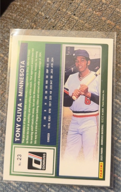 2025 Panini Donruss Optic #23 Tony Oliva — front