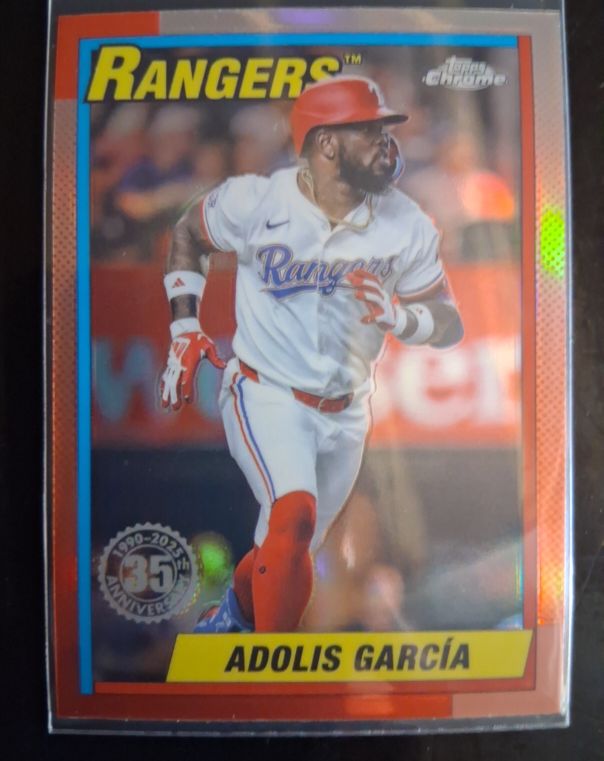 2025 Topps Chrome 1990 35th Anniversary #90CB-4 Adolis García — front