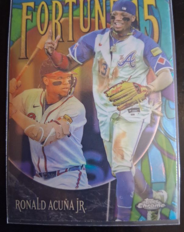 2025 Topps Chrome Fortune 15 #F15-4 Ronald Acuña Jr. — front