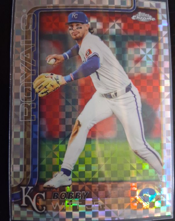 2025 Topps Chrome #93 Bobby Witt Jr. Refractor Royals — front