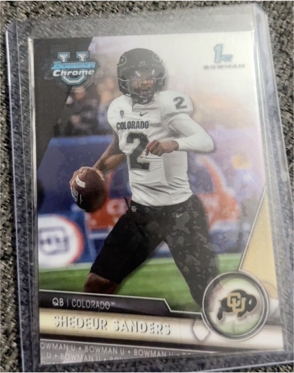 2023 Bowman University Chrome #16 Shedeur Sanders — front