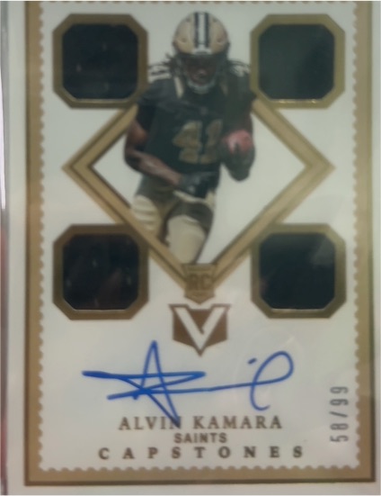 2017 Panini Vertex Capstones #CP-V Alvin Kamara — front