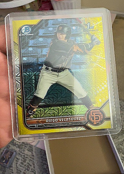 2022 Bowman Chrome #BCP-110 Diego Velasquez — front
