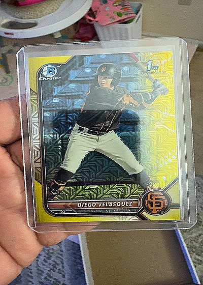 2022 Bowman Chrome #BCP-110 Diego Velasquez — front