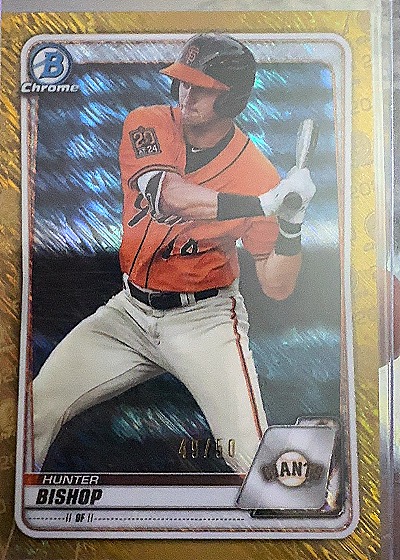 2020 Bowman Chrome #BP-129 Hunter Bishop — front