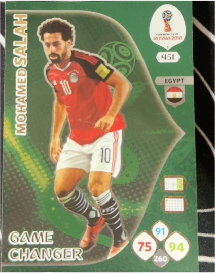 2018 Panini Adrenalyn XL FIFA World Cup #451 Mohamed Salah — front