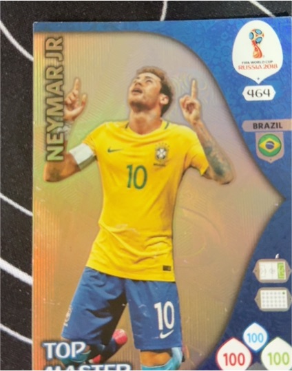 2018 Panini Adrenalyn XL FIFA World Cup #464 Neymar Jr Brazil Top Master — front