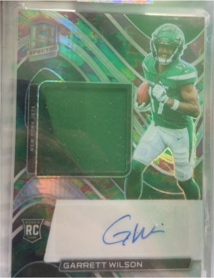 2022 Panini Spectra #205 Garrett Wilson Rookie Patch Autograph — front