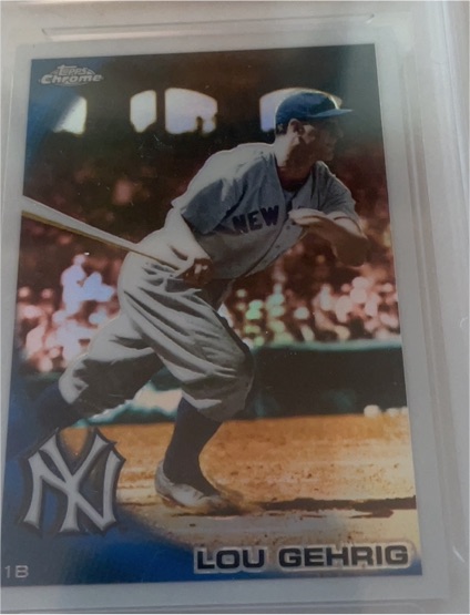 2010 Topps Chrome #223 Lou Gehrig — front
