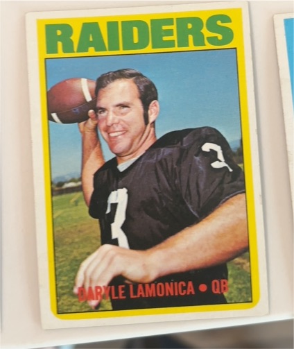 1972 Topps #169 Daryle Lamonica — front