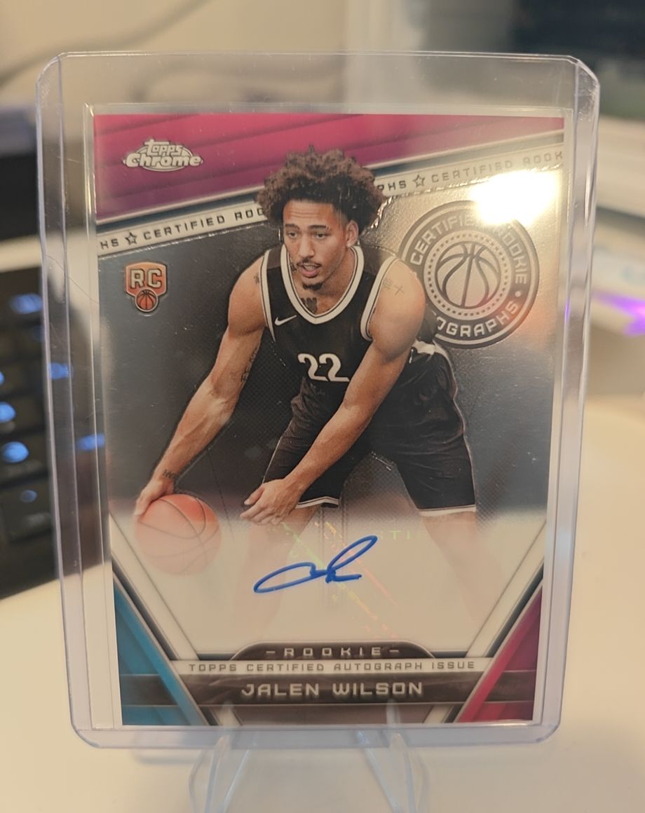 2023-24 Topps Chrome Certified Rookie Autographs #CRA-JW Jalen Wilson — front