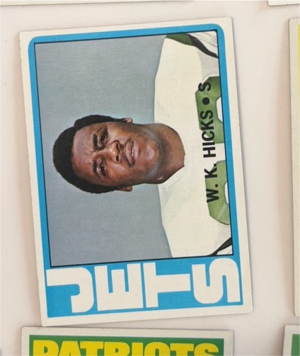 1972 Topps #246 W.K. Hicks — front