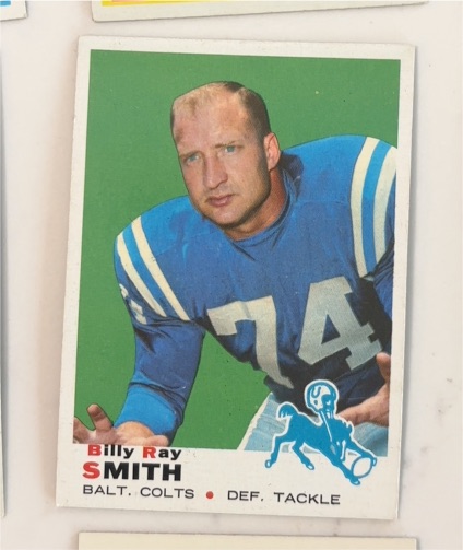 1969 Topps Football #185 Billy Ray Smith — front