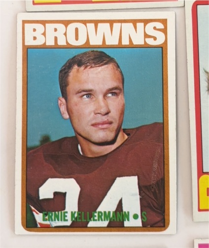 1972 Topps Football #162 Ernie Kellermann — front