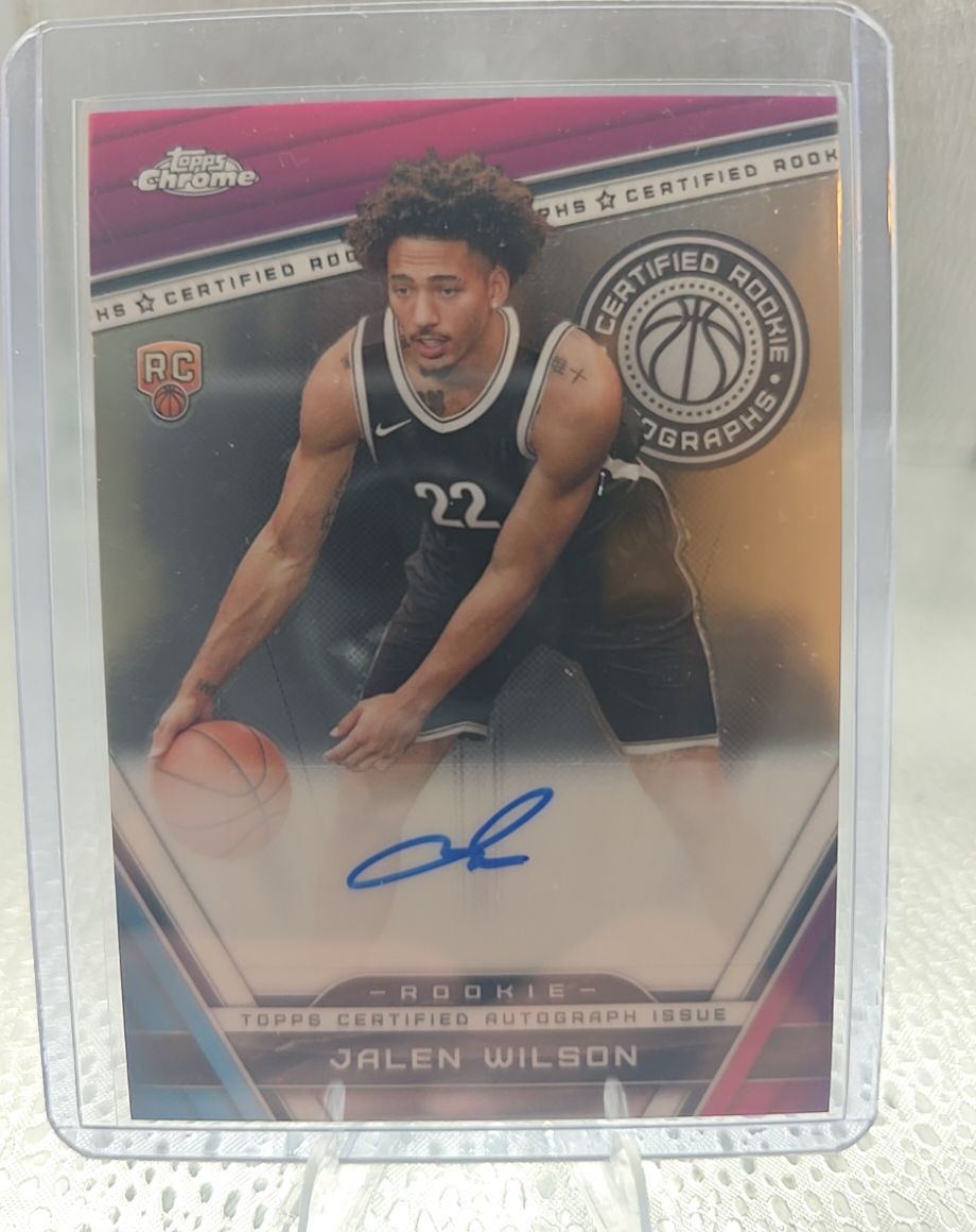 2023-24 Topps Chrome Certified Rookie Autographs #CRA-JW Jalen Wilson — front