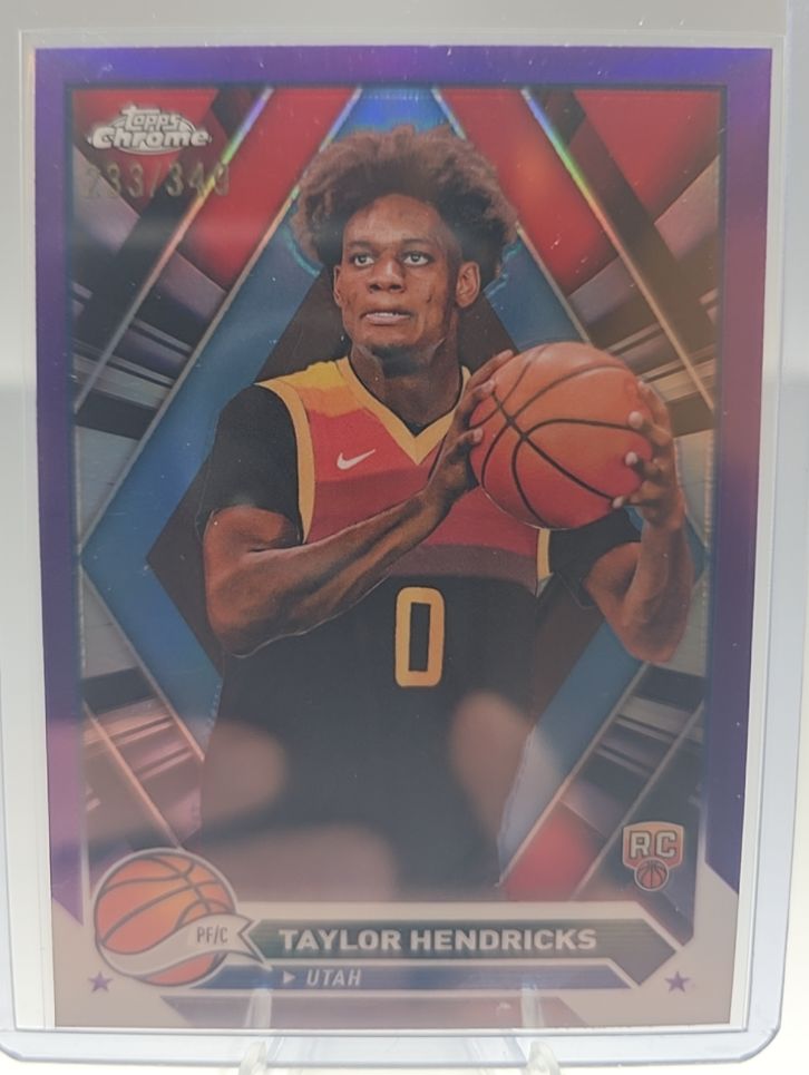 2023-24 Topps Chrome #147 Taylor Hendricks Rookie — front