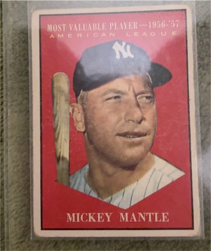1961 Topps #475 Mickey Mantle MVP — front
