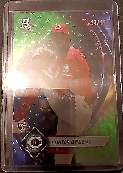 2021 Bowman Chrome Hunter Greene #23 — front