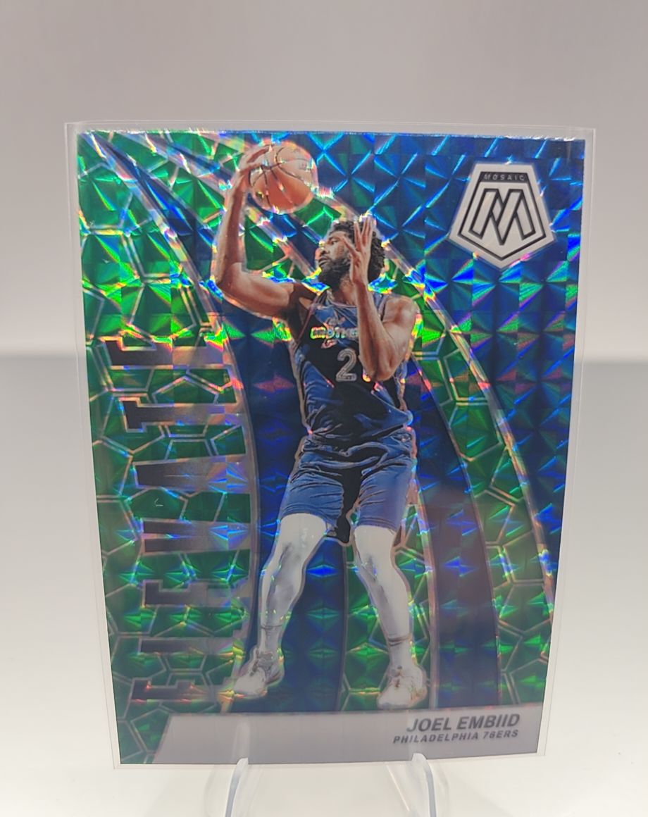 2023-24 Panini Mosaic Elevate Silver Prizm #4 Joel Embiid — front