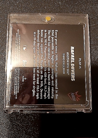 2025 Topps Series 1 #PLAK-15 Rafael Devers — back