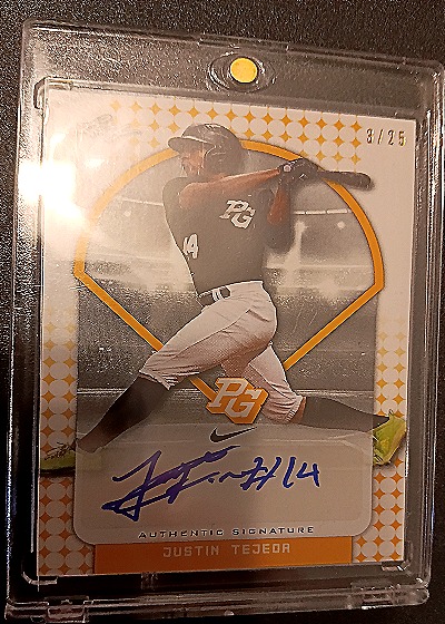 2018 Leaf Perfect Game #3 Justin Tejeda — front