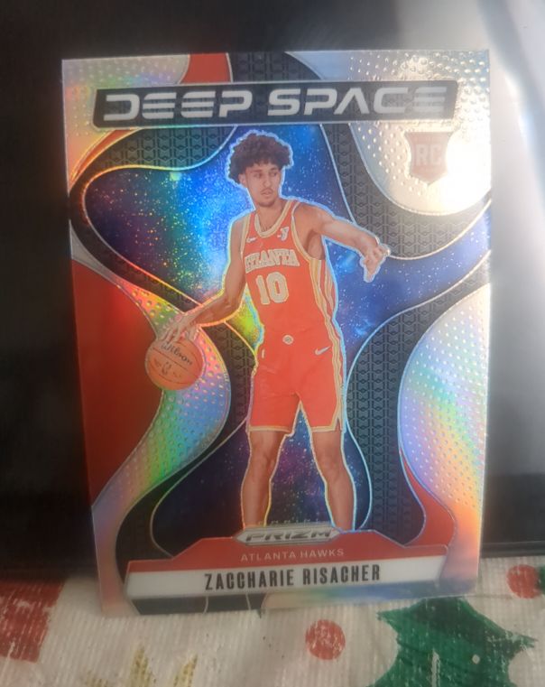 2024-25 Panini Prizm #8 Zaccharie Risacher Deep Space Silver Prizm Rookie Card — front