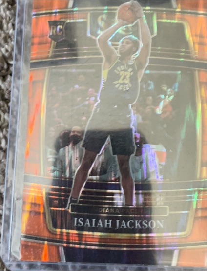 2021-22 Panini Select #55 Isaiah Jackson Concourse Silver Prizm RC — front