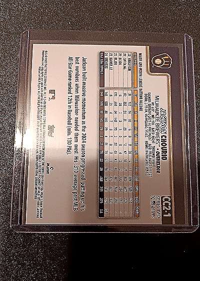 2025 Topps All-Star Rookie #CC2-1 Jackson Chourio — back