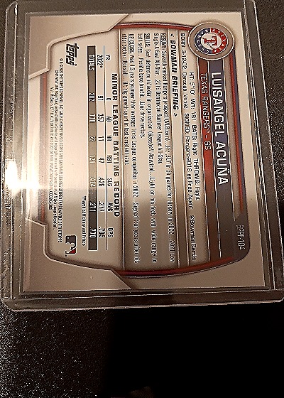 2023 Bowman Chrome Prospects #BCP-104 Luisangel Acuna — back