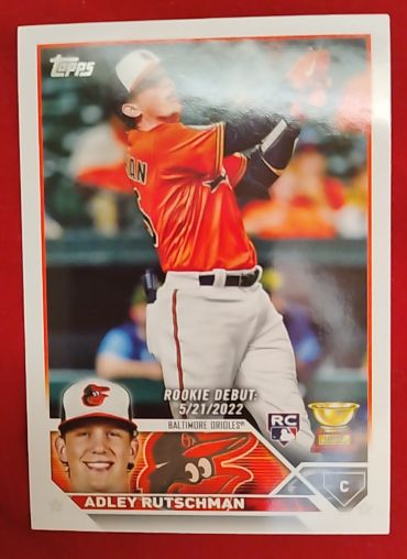 2023 Topps Update #US180 Adley Rutschman Rookie Debut RC Baltimore Orioles — front