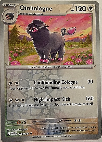 2023 Pokémon SV03: Obsidian Flames #183 Oinkologne — front