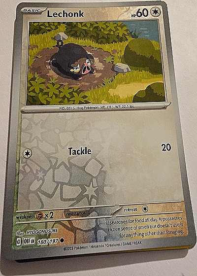 2023 Pokémon Obsidian Flames #180 Lechonk — front