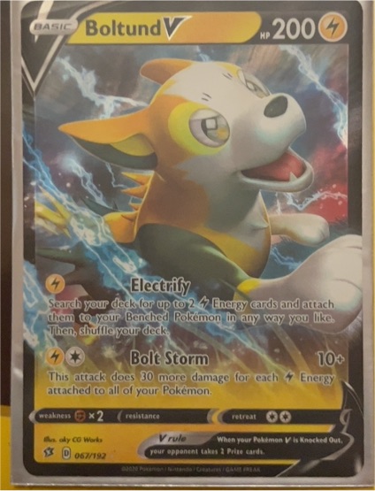2020 Pokémon Sword & Shield Rebel Clash #067/192 Boltund V — front