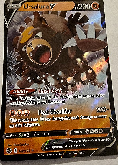 2022 Pokémon Silver Tempest #102 Ursaluna V — front