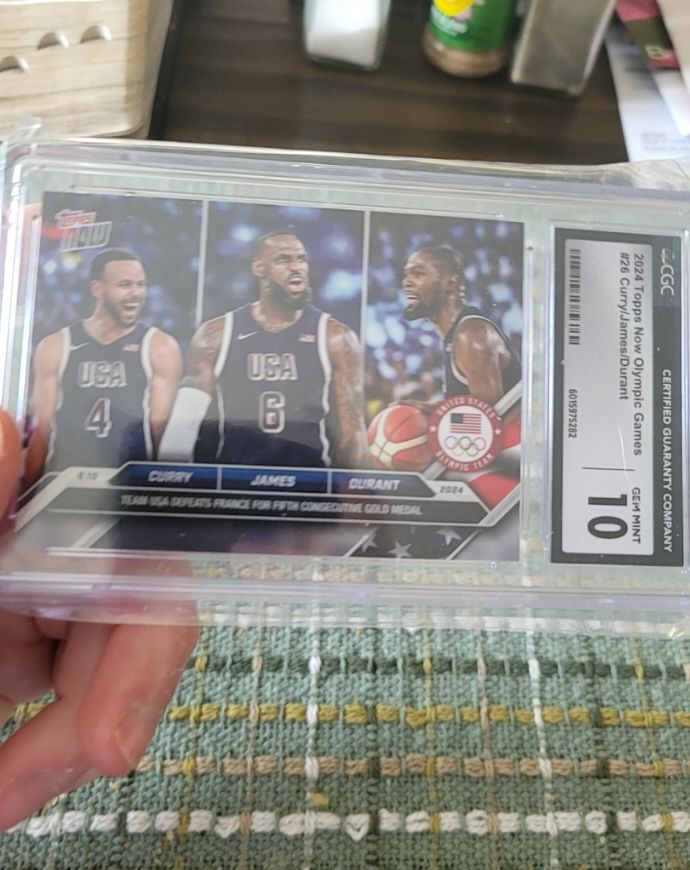2024 Topps Now Olympic Games #26 Stephen Curry LeBron James Kevin Durant — front