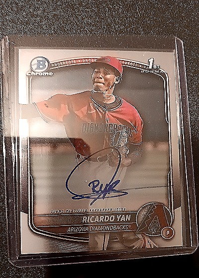 2025 Bowman Chrome #CPA-RY Ricardo Yan — front