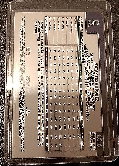 2025 Topps Series 1 #CC-6 Julio Rodriguez — back