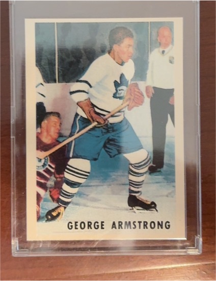 1953-54 Parkhurst #11 George Armstrong — front