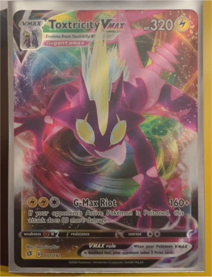 2020 Pokémon SWSH02: Rebel Clash #071/192 Toxtricity VMAX — front