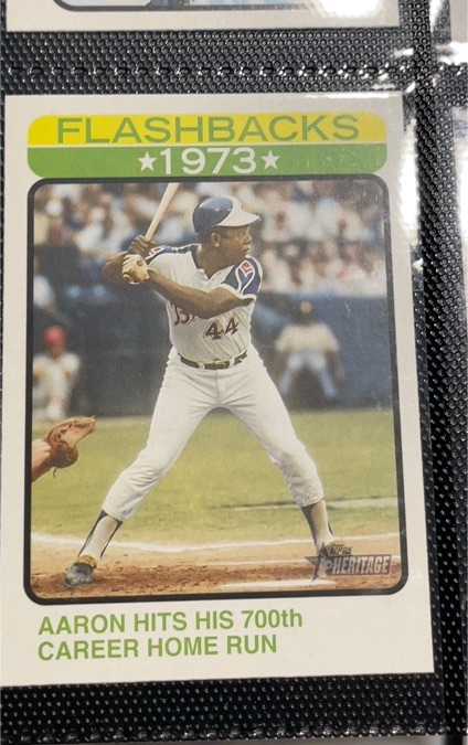 2022 Topps Heritage Flashbacks #BF-9 Hank Aaron — front