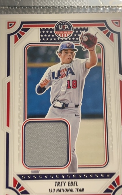 2024 Panini Stars & Stripes Trey Ebel 15U National Team Materials — front