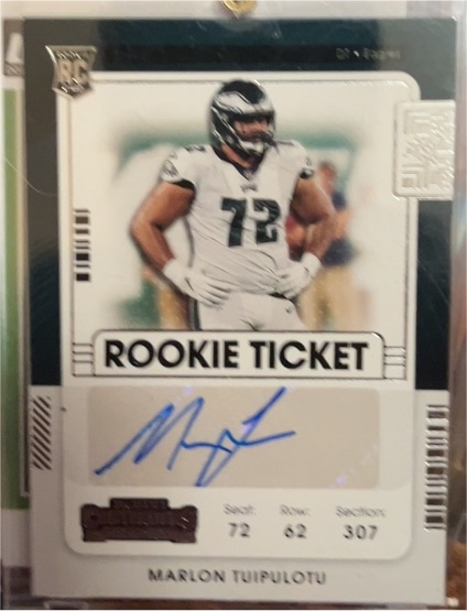 2021 Panini Contenders #72 Marlon Tuipulotu Rookie Ticket — front