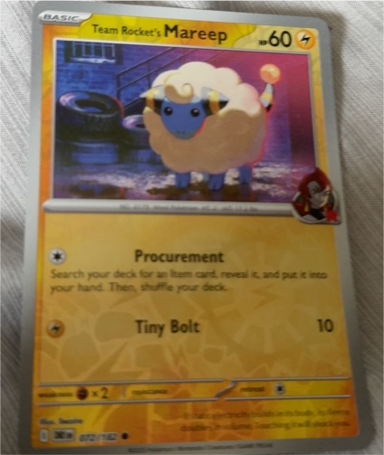 2025 Pokémon Scarlet & Violet Destined Rivals #72 Team Rocket's Mareep — front