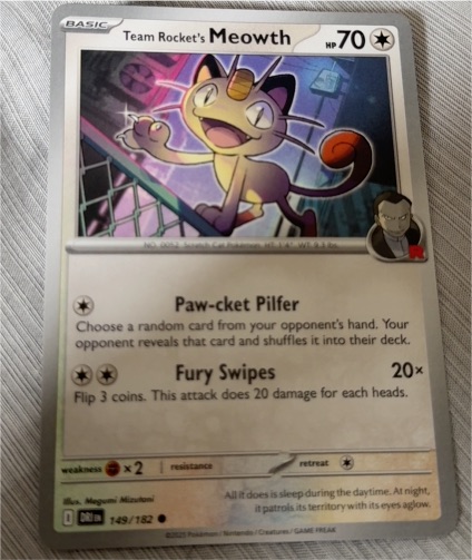 2025 Pokémon SV10: Destined Rivals #149 Team Rocket's Meowth — front