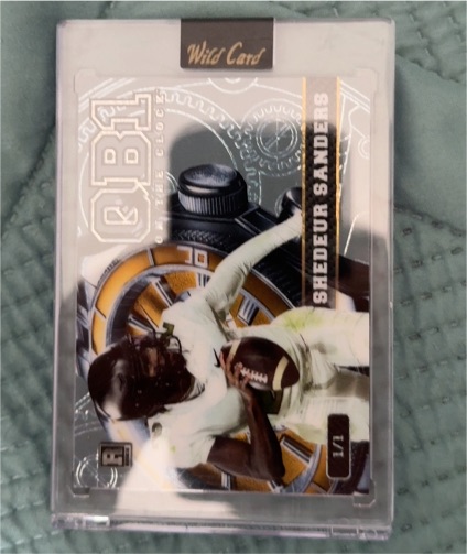 2024 Wild Card QB1 On The Clock Shedeur Sanders Rookie — front