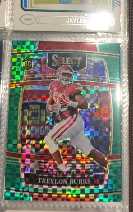 2023 Panini Select Draft Picks Green Squares Treylon Burks — front