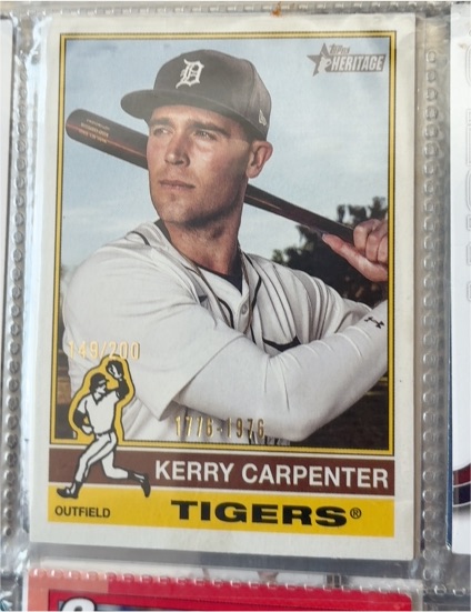 2025 Topps Heritage #226 Kerry Carpenter Detroit Tigers — front