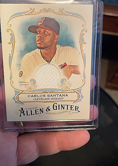 2016 Topps Allen & Ginter Relics #FSRA-CSA Carlos Santana — front