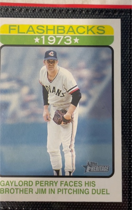2023 Topps Heritage #1973 Gaylord Perry Flashbacks — front