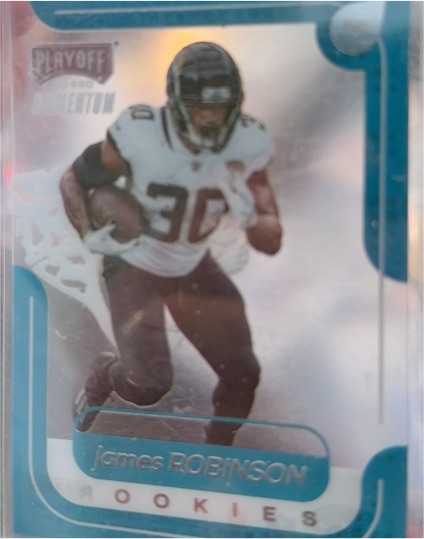 2020 Panini Chronicles Playoff Momentum Rookies #M-8 James Robinson — front